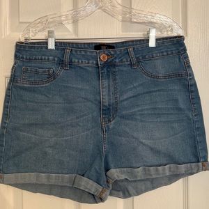 Forever 21 Size 16 Blue Denim Jean Shorts